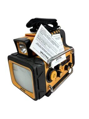 Vector Tough Bright Storm Tracker VEC135 Weather Radio With Flashlight WORKS